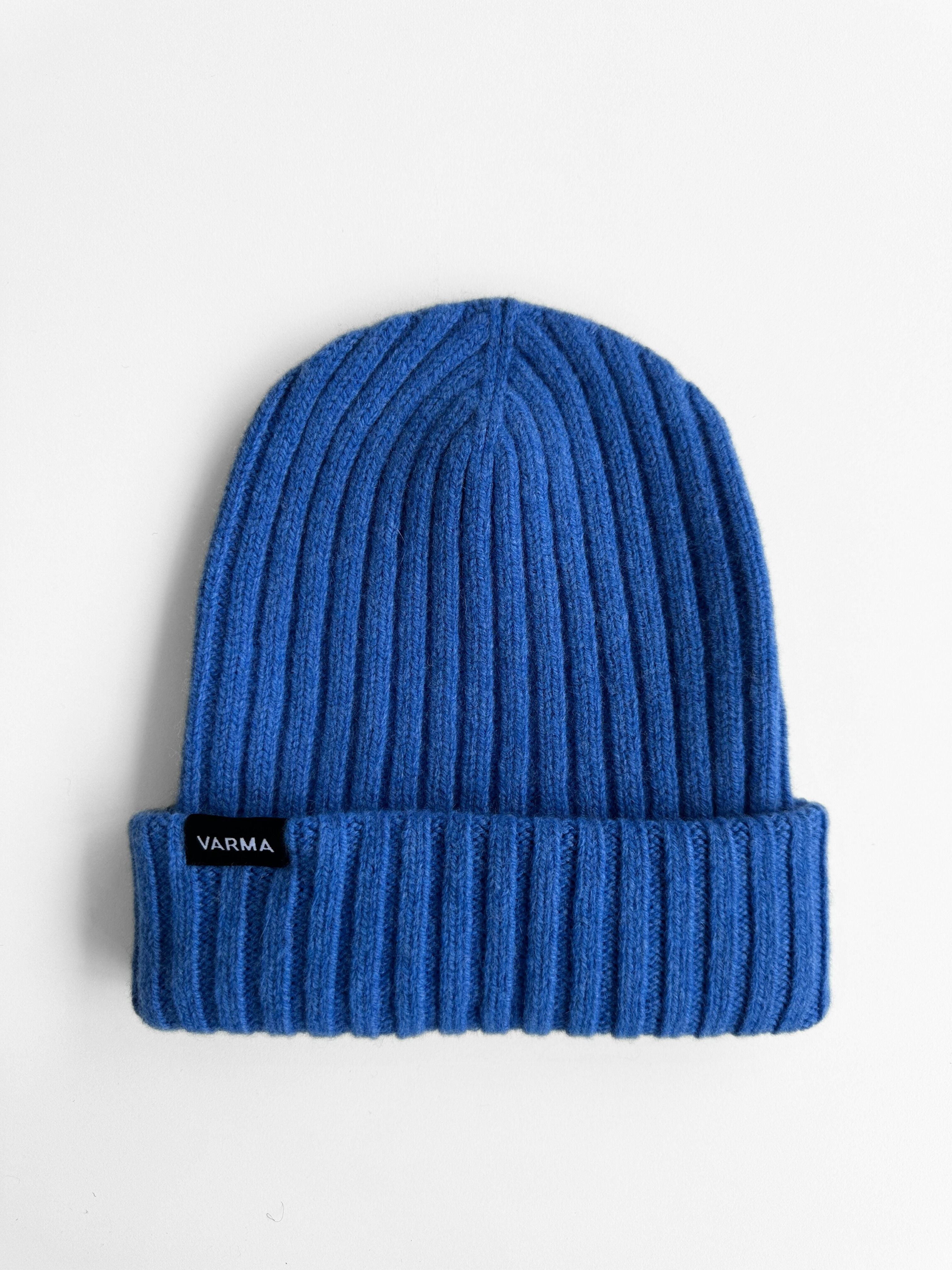 Merino Wool Hat - Blue