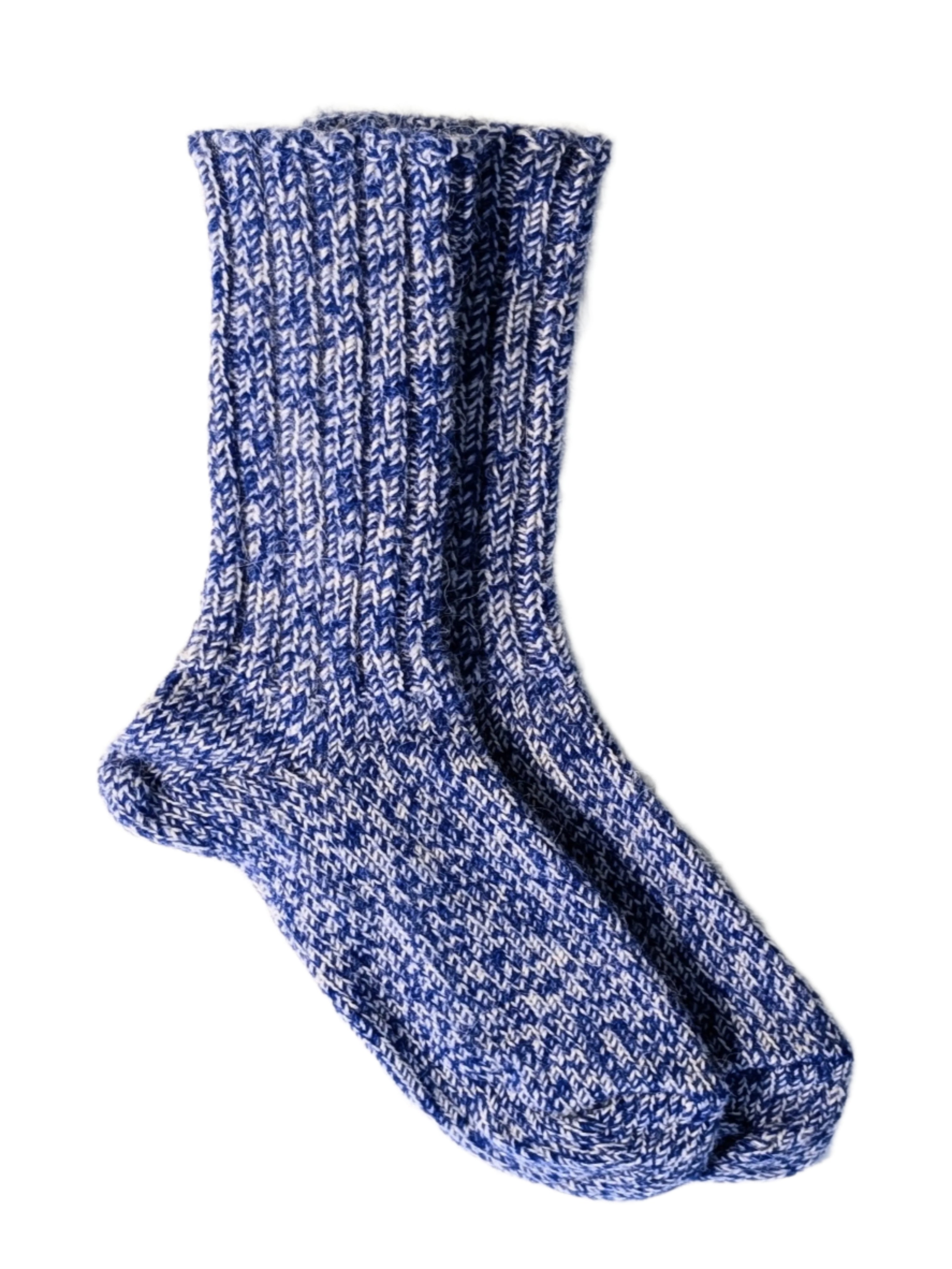 Icelandic Wool Socks - Blue and white