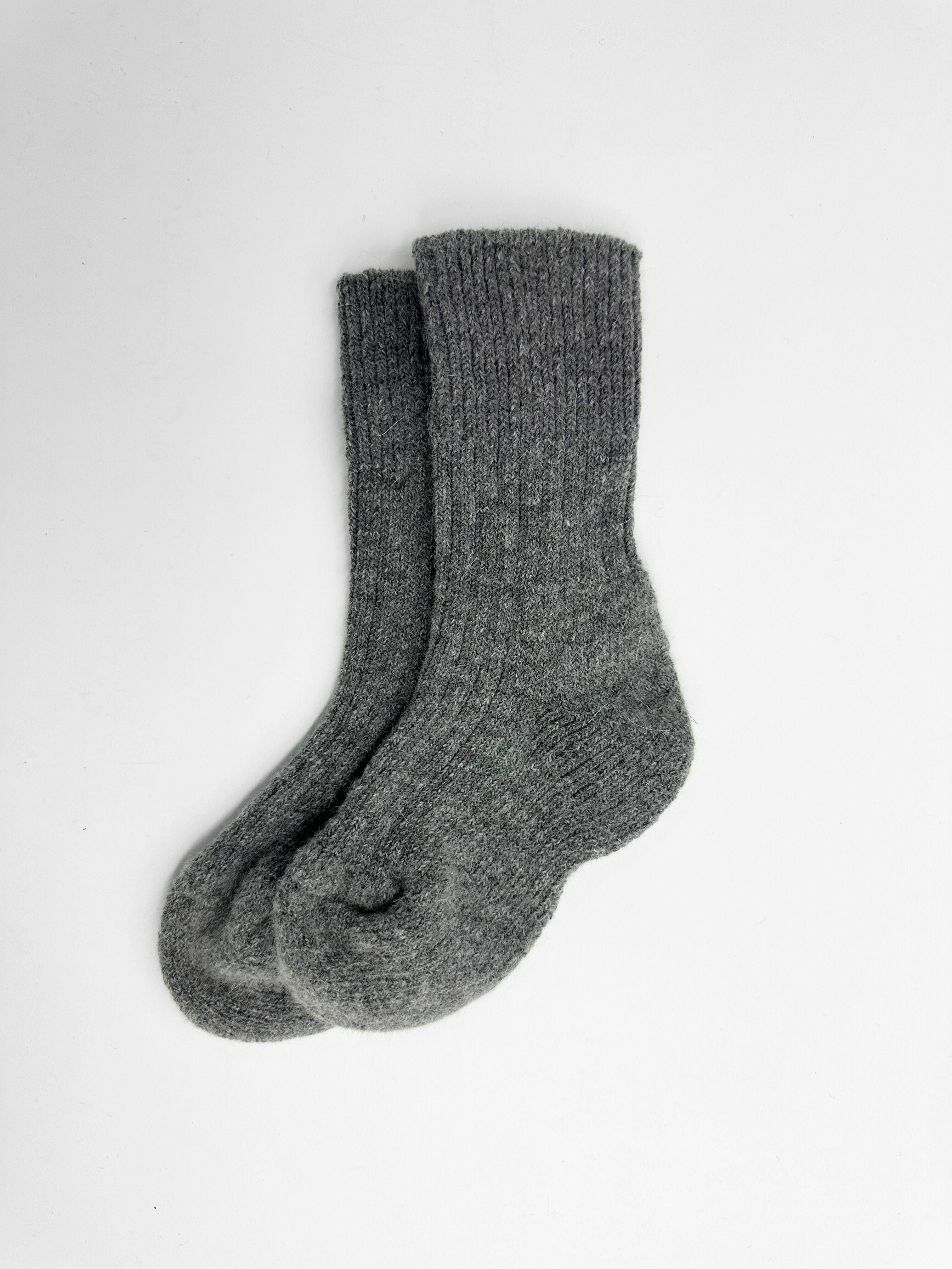 Children's Angora Socks - Grey