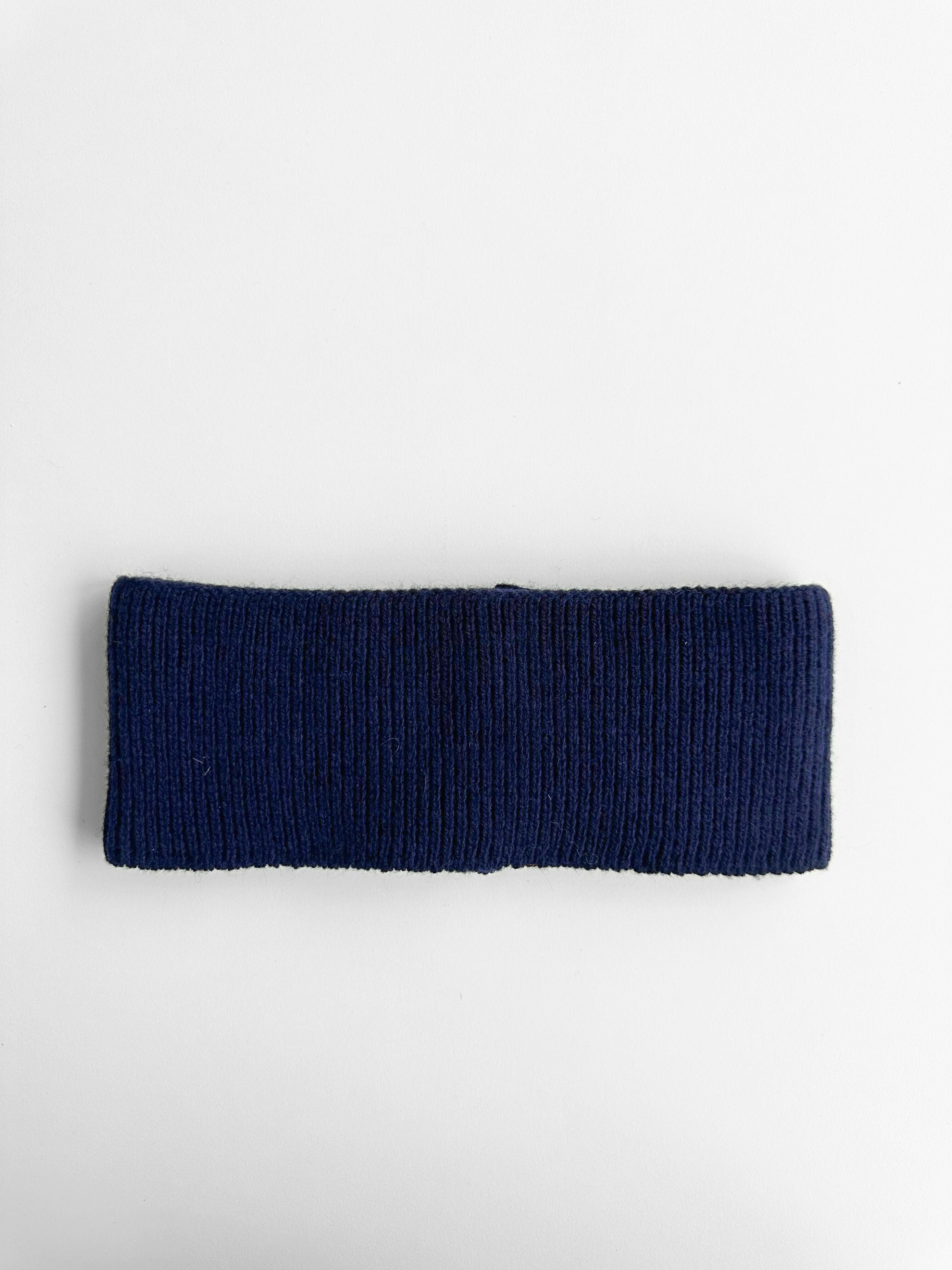 Merino Wool Headband - Navy