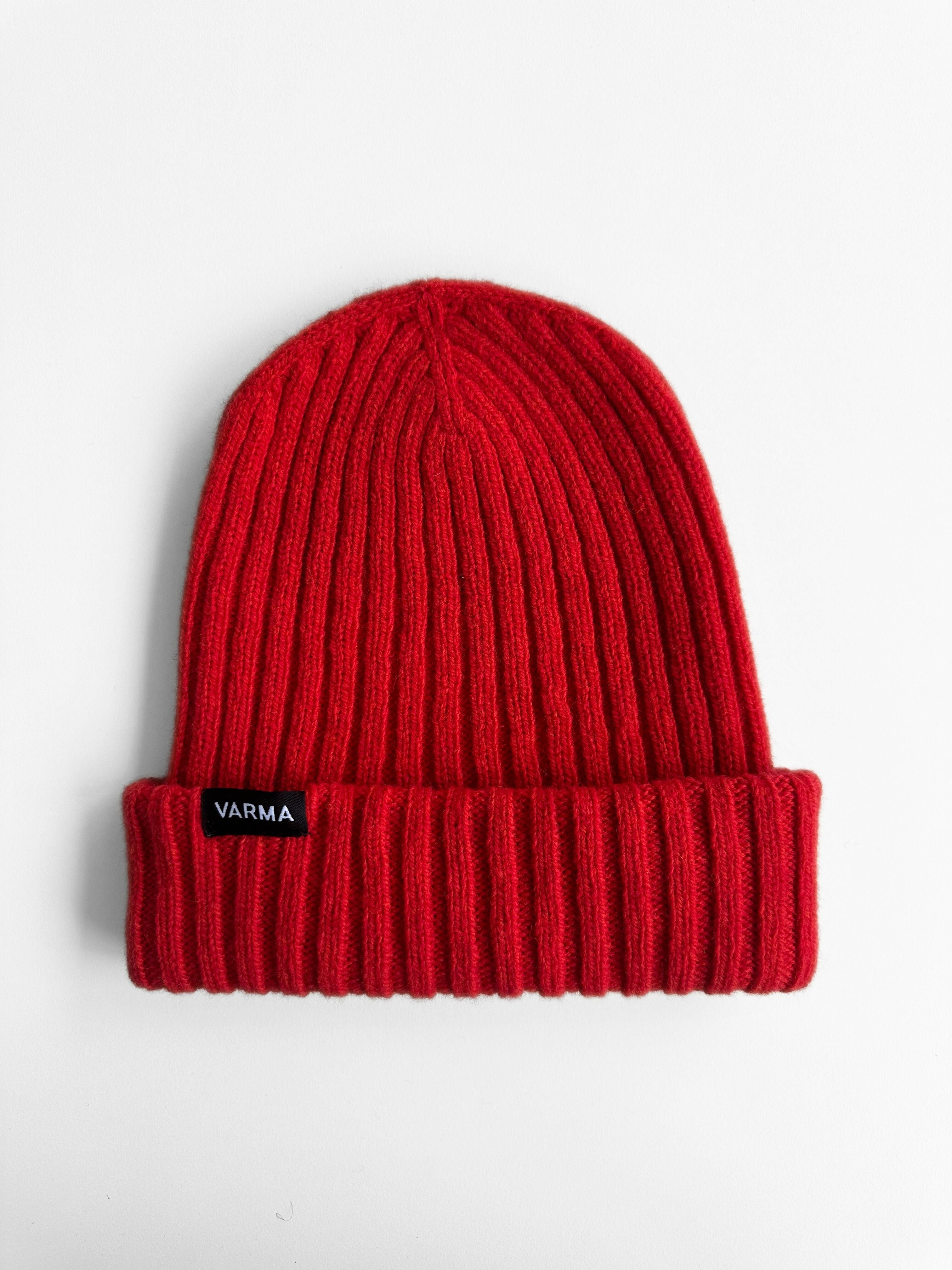Lambswool Hat - Vermillion