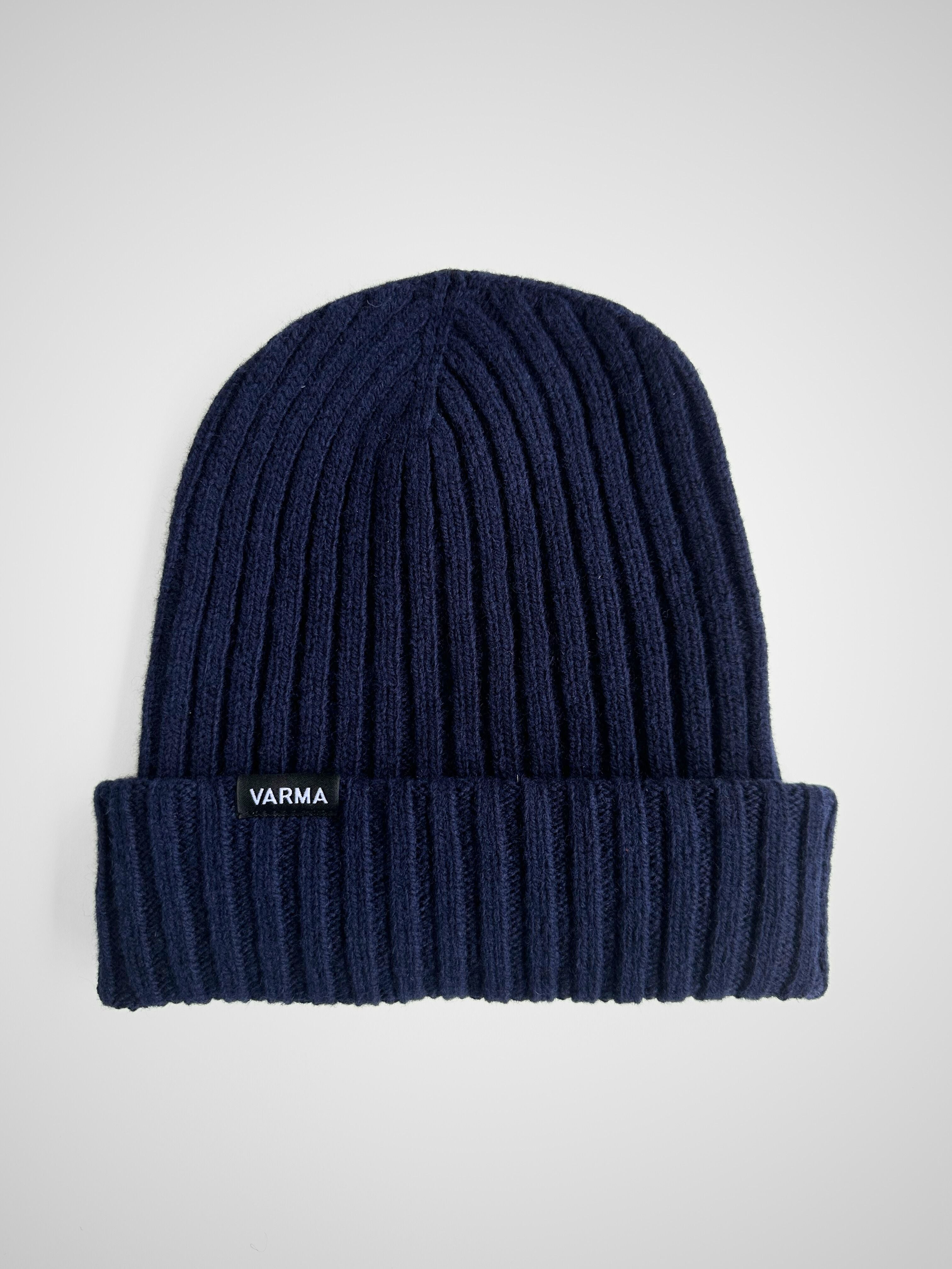 Lambswool Hat - Navy