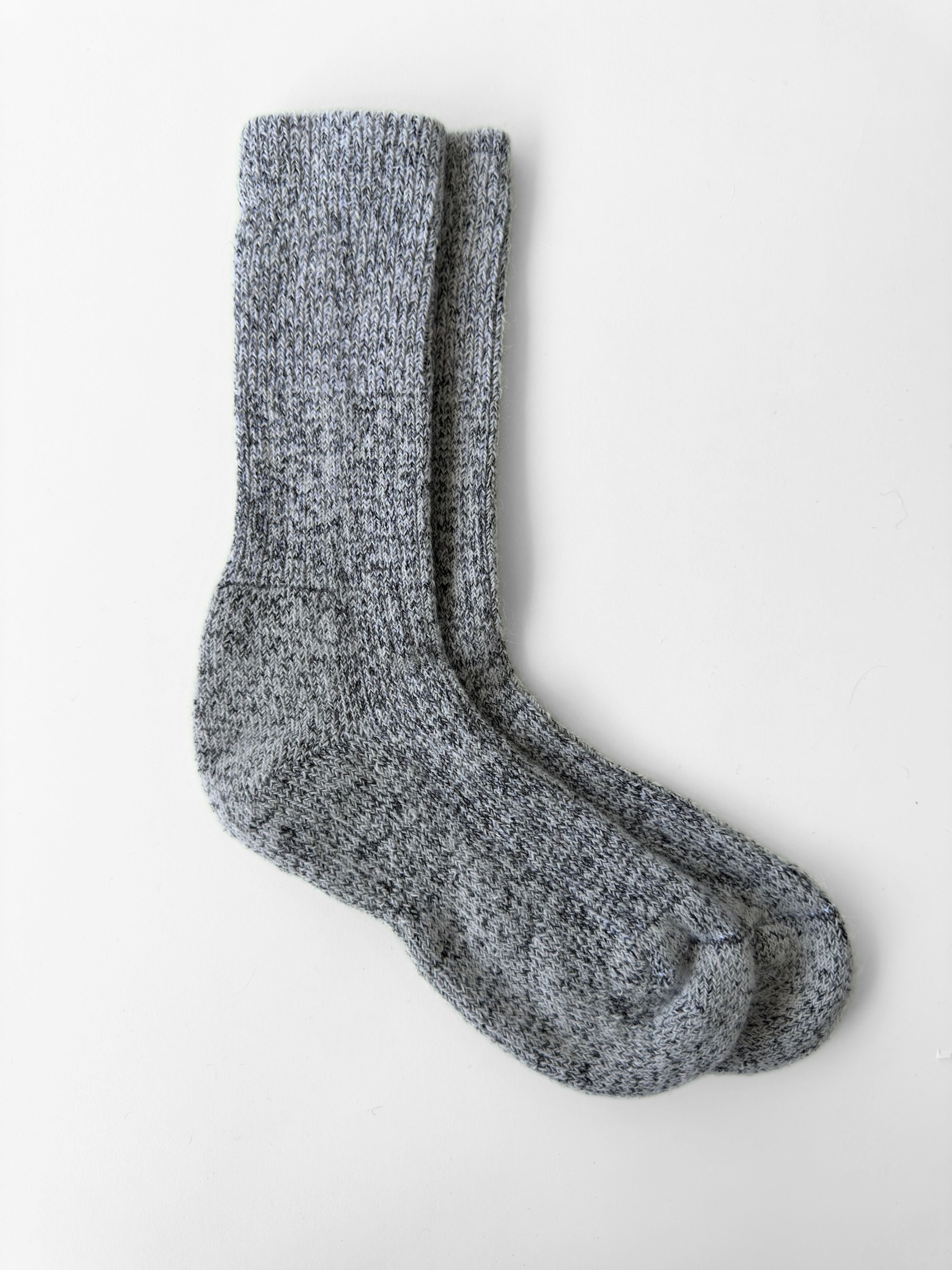 Angora Socks - Melange Grey