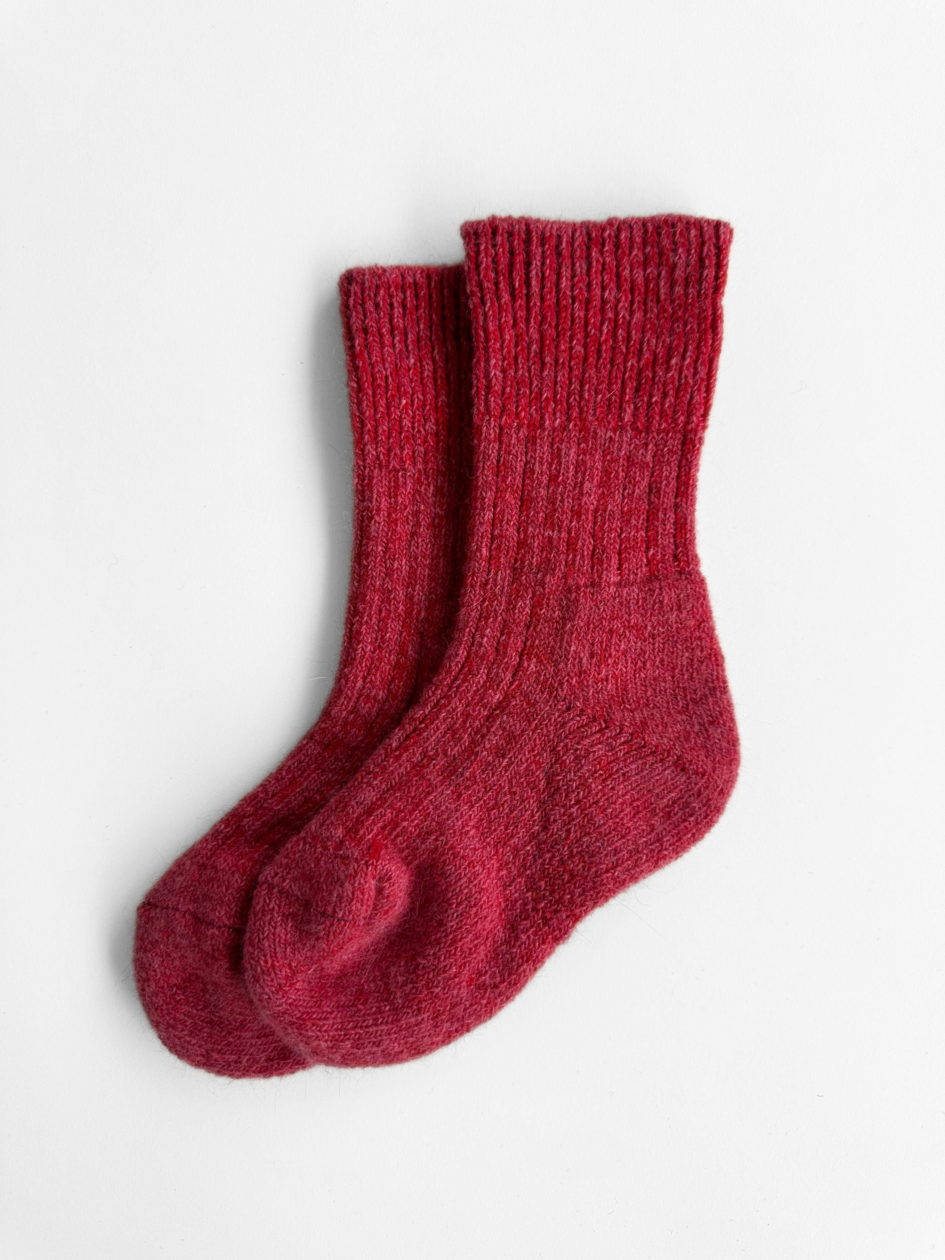 Children's Angora Socks - Pink