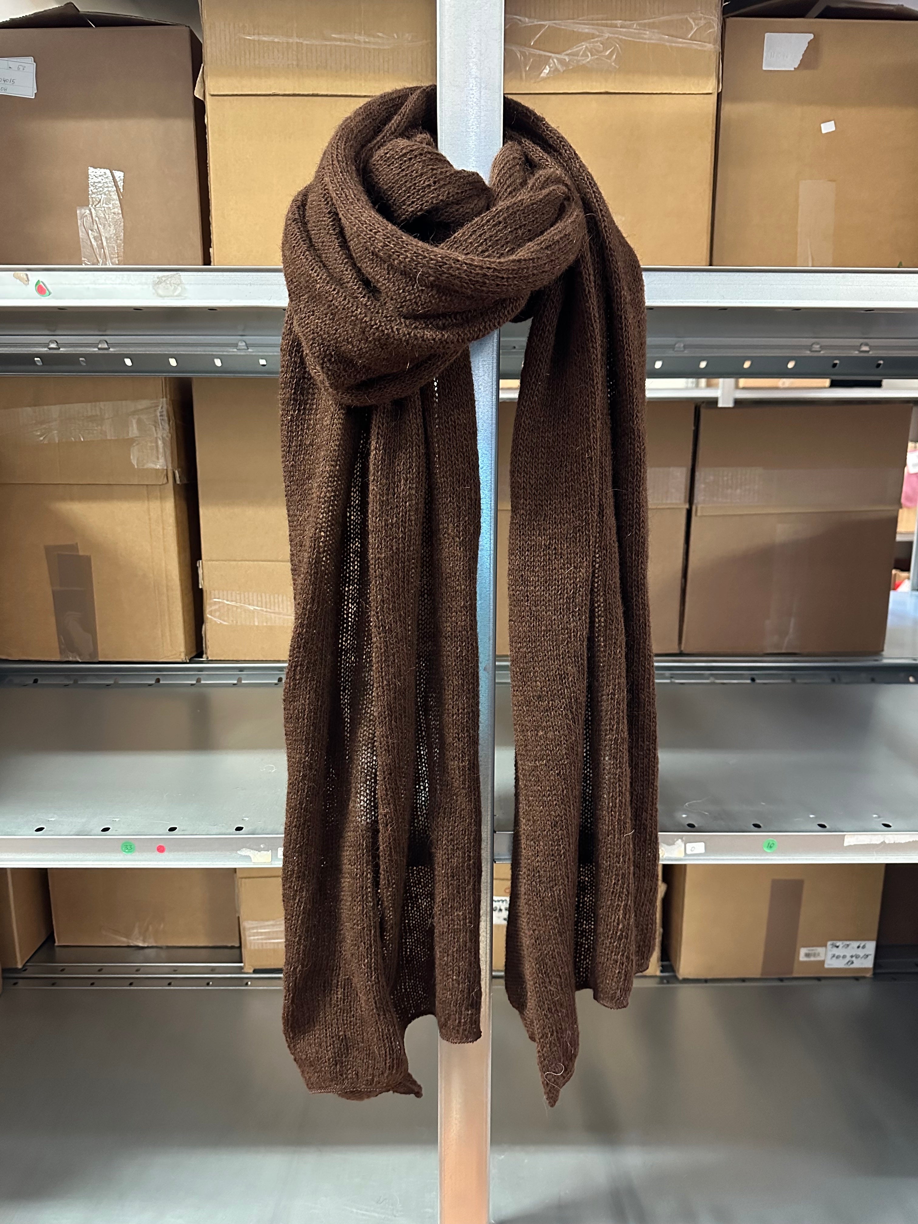 Knitted scarf - Brown