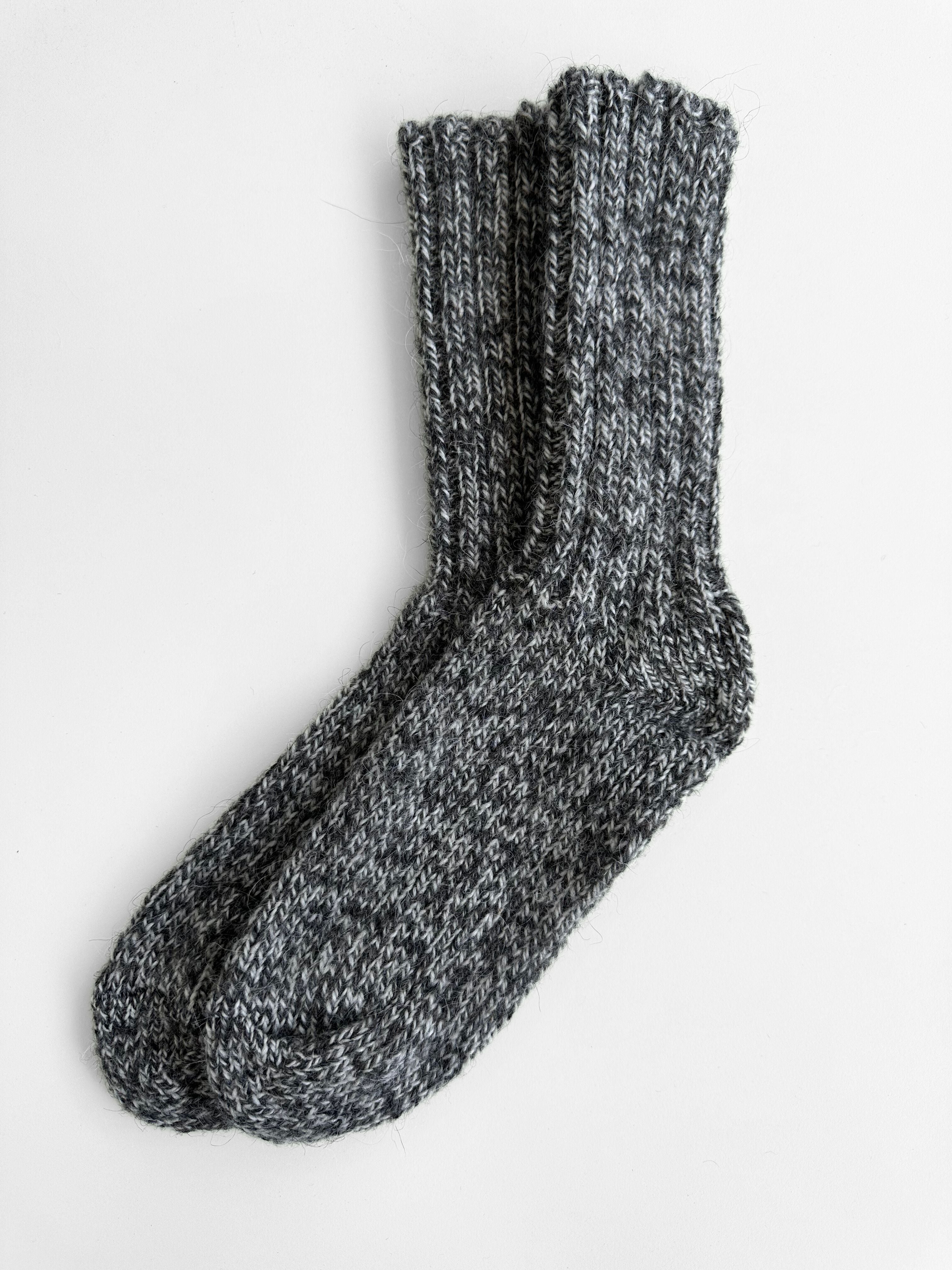 Icelandic Wool Socks - Melange Grey